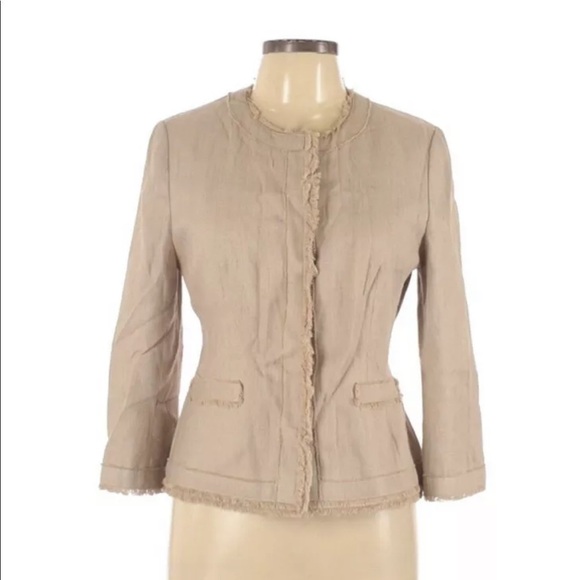 Ann Taylor snap button fringe jacket - Picture 1 of 6